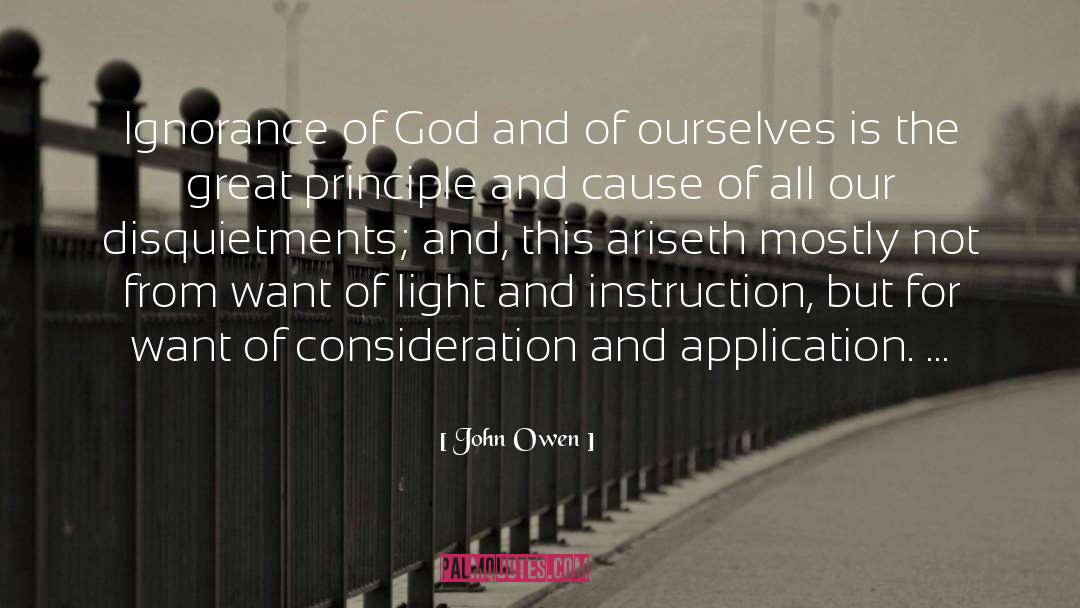 John Owen Quotes: Ignorance of God and of