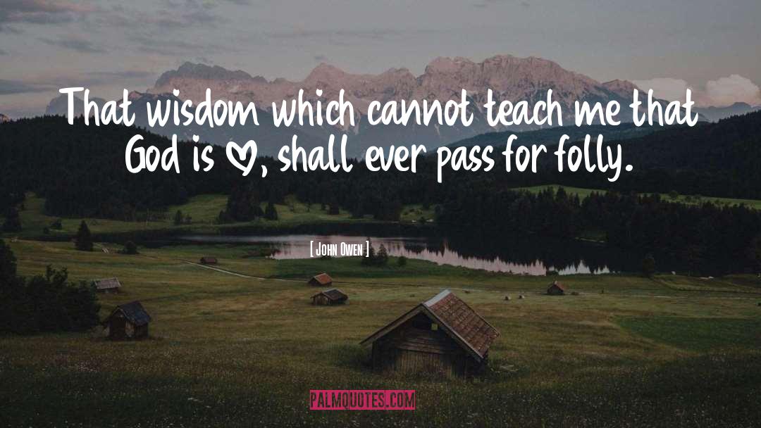 John Owen Quotes: That wisdom which cannot teach