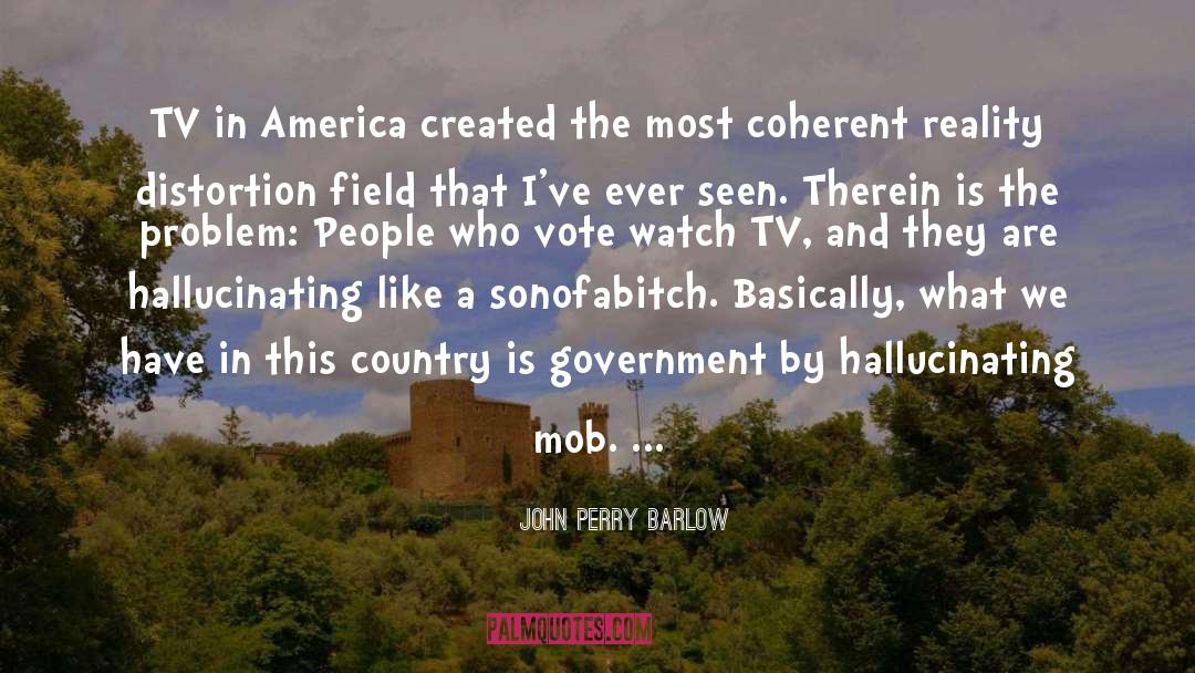 John Perry Barlow Quotes: TV in America created the