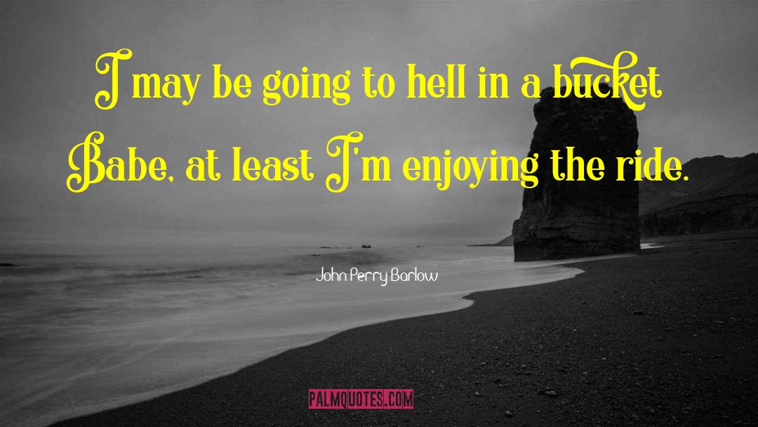 John Perry Barlow Quotes: I may be going to