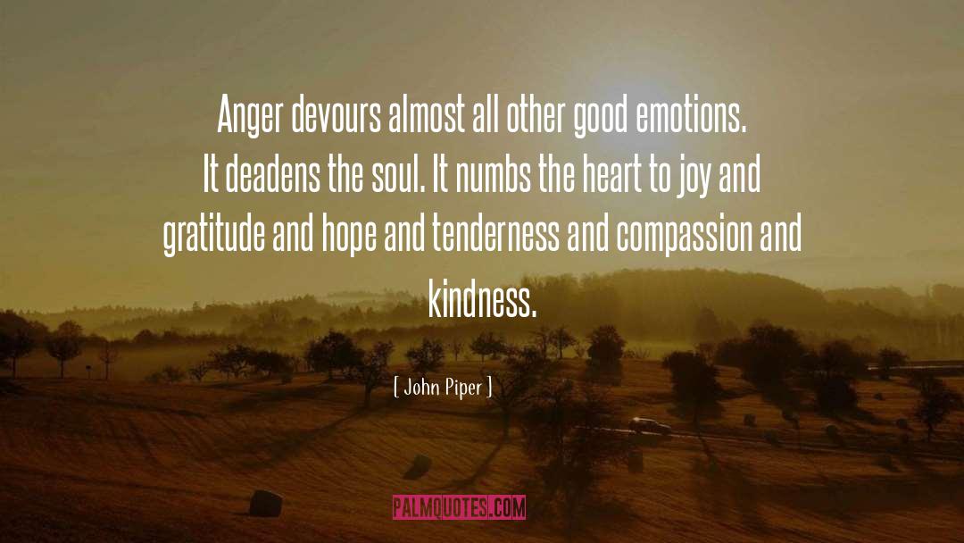 John Piper Quotes: Anger devours almost all other