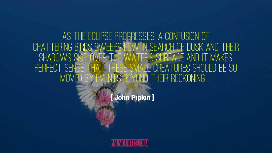 John Pipkin Quotes: As the eclipse progresses, a