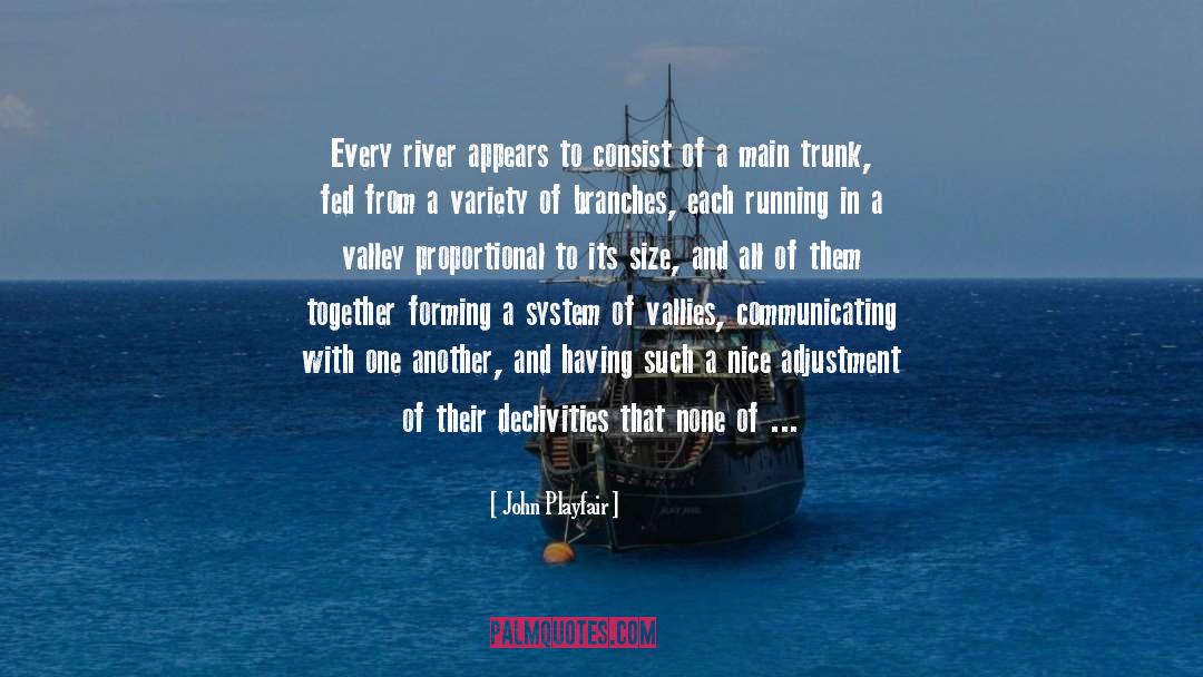 John Playfair Quotes: Every river appears to consist