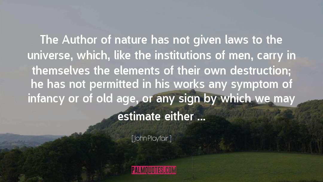 John Playfair Quotes: The Author of nature has