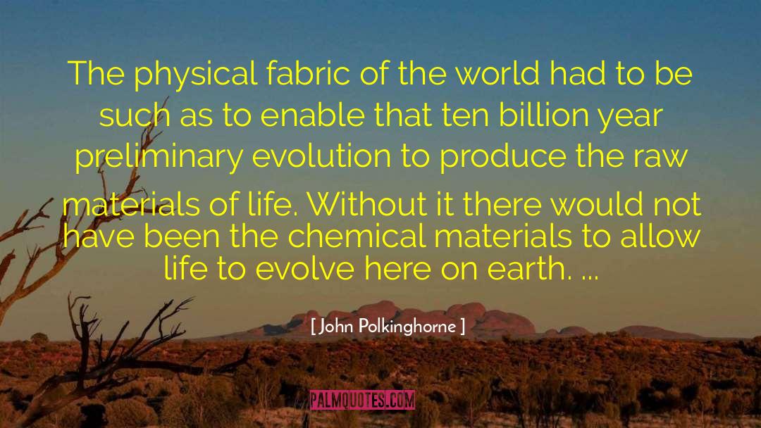 John Polkinghorne Quotes: The physical fabric of the