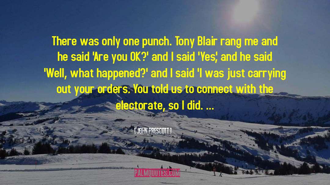 John Prescott Quotes: There was only one punch.