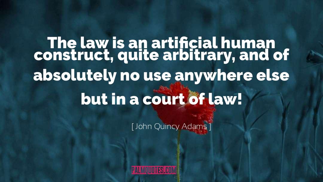 John Quincy Adams Quotes: The law is an artificial