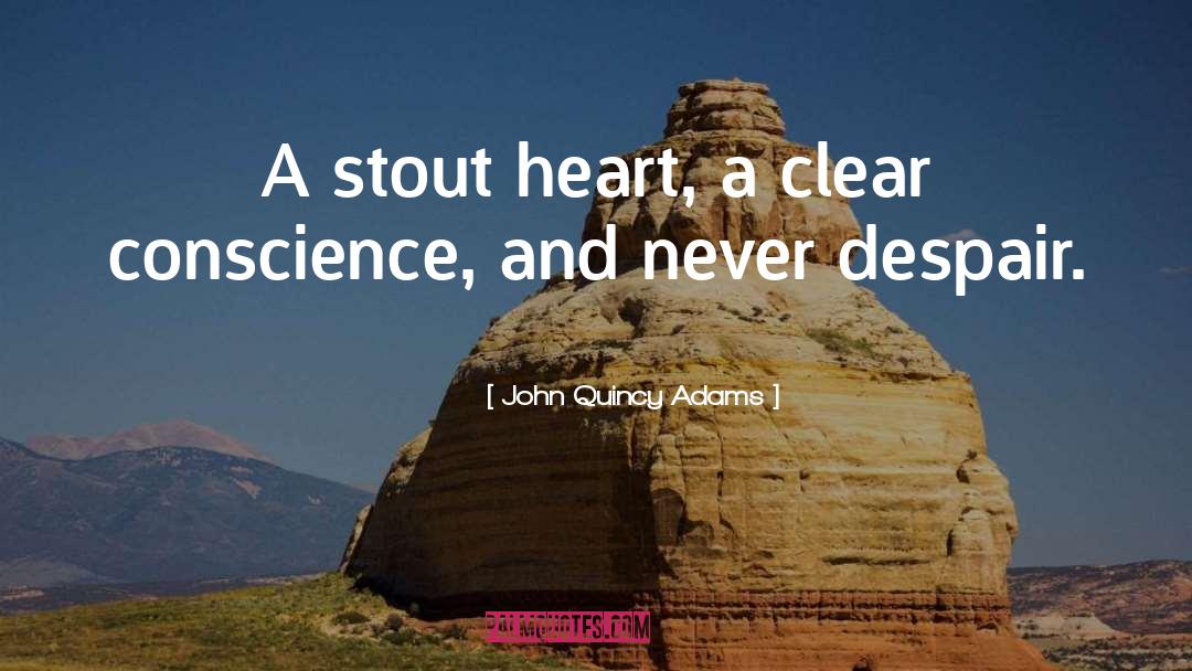 John Quincy Adams Quotes: A stout heart, a clear