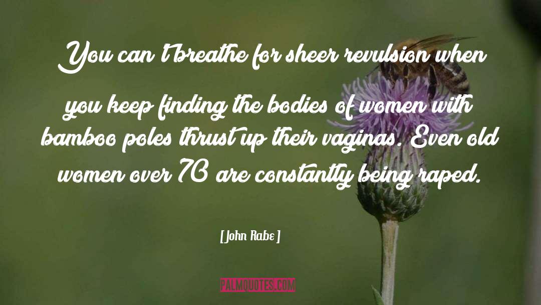 John Rabe Quotes: You can't breathe for sheer