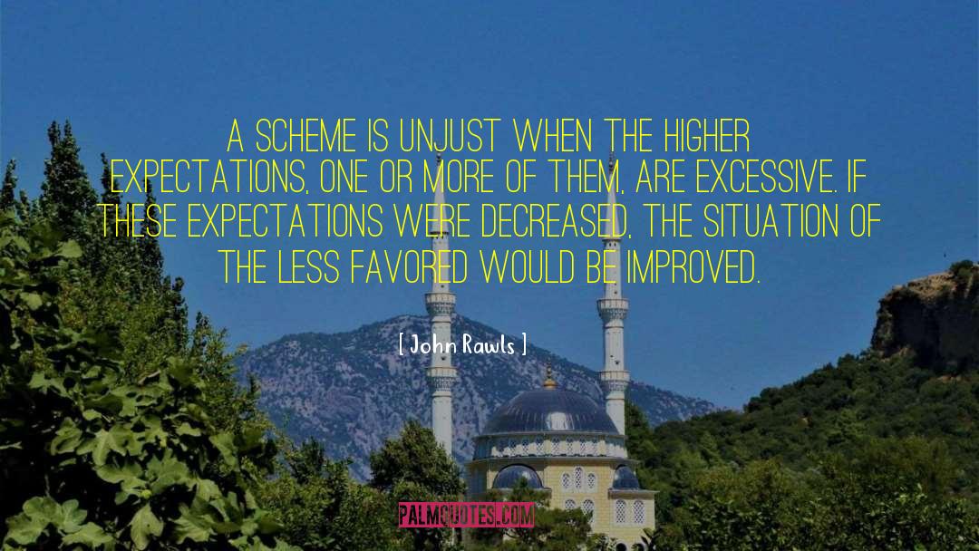 John Rawls Quotes: A scheme is unjust when