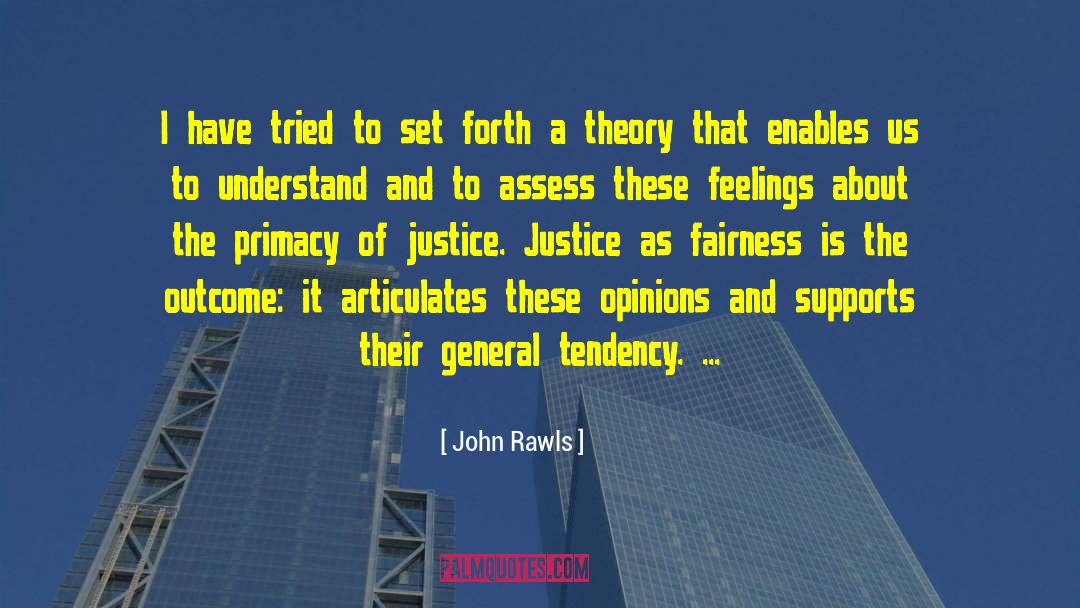 John Rawls Quotes: I have tried to set