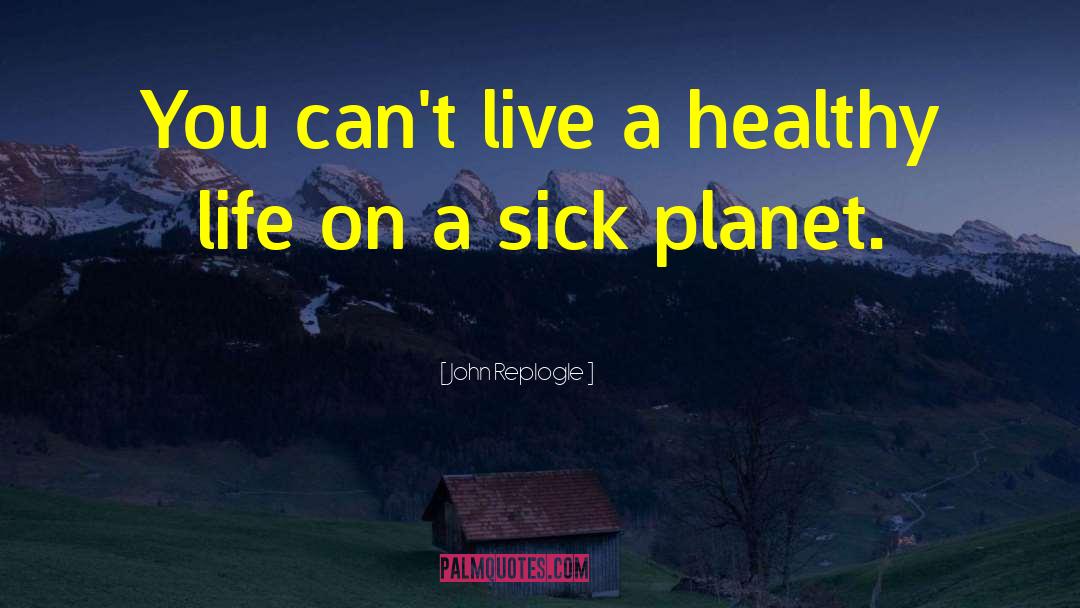John Replogle Quotes: You can't live a healthy