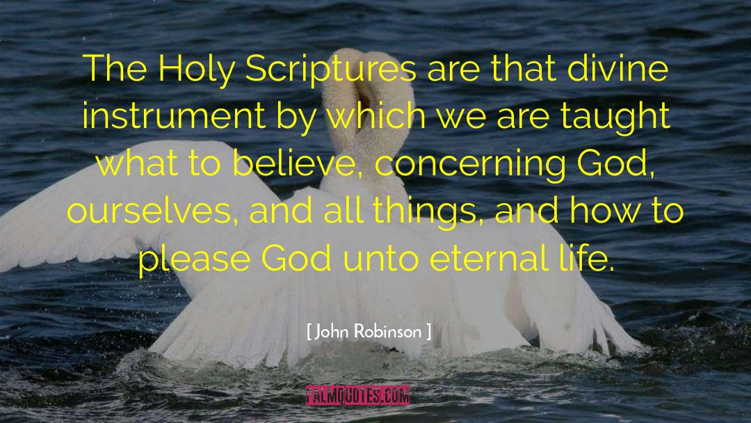 John Robinson Quotes: The Holy Scriptures are that