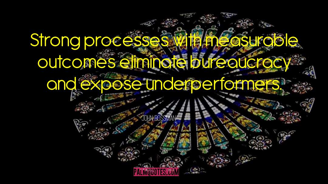 John Rossman Quotes: Strong processes with measurable outcomes