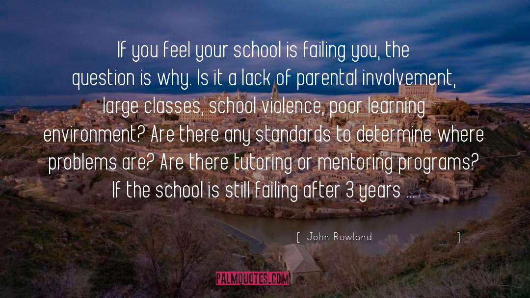 John Rowland Quotes: If you feel your school