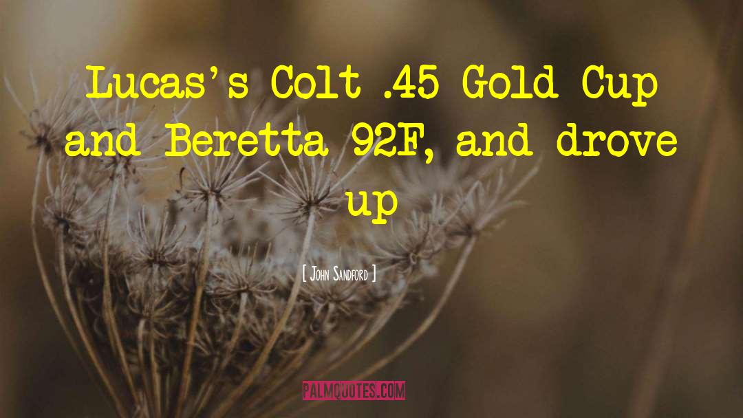 John Sandford Quotes: Lucas's Colt .45 Gold Cup