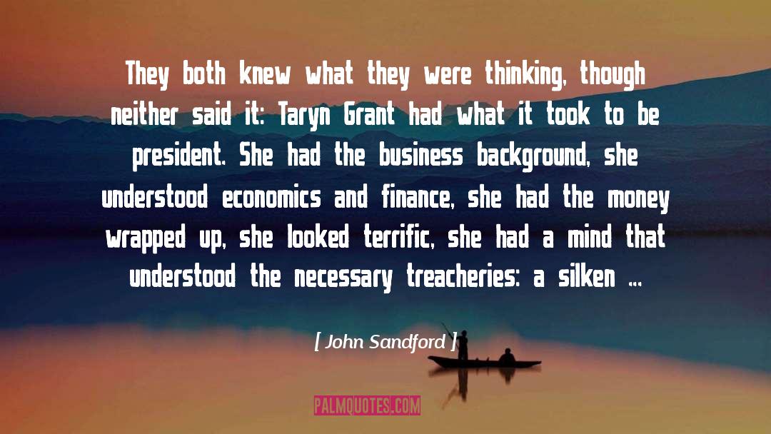 John Sandford Quotes: They both knew what they