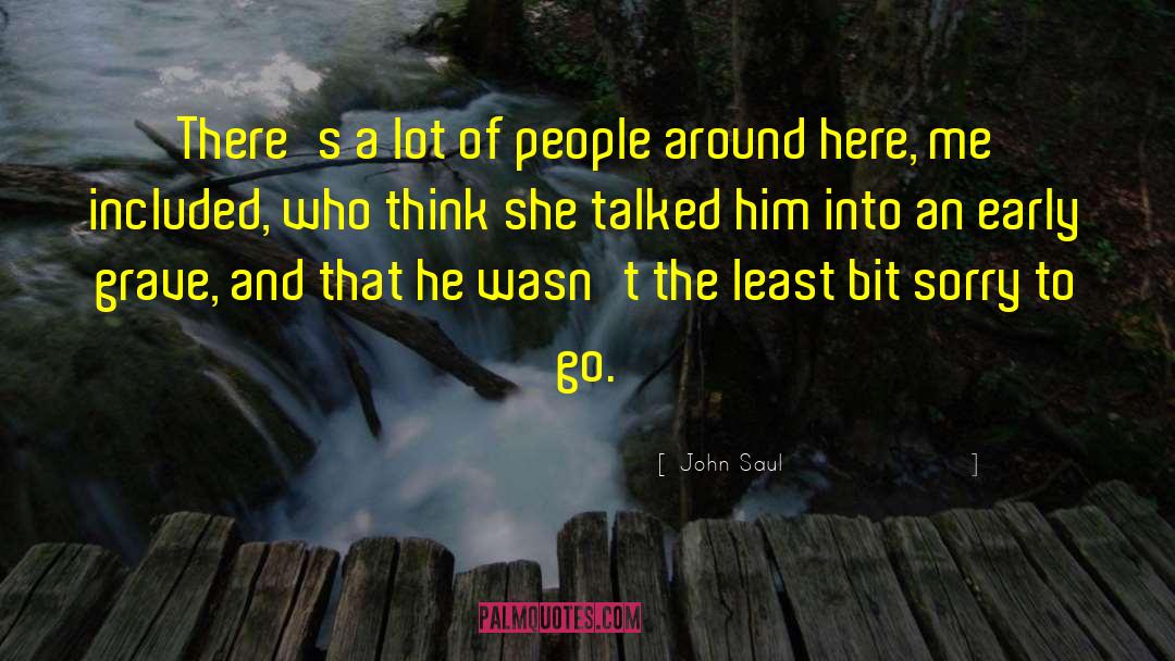 John Saul Quotes: There's a lot of people