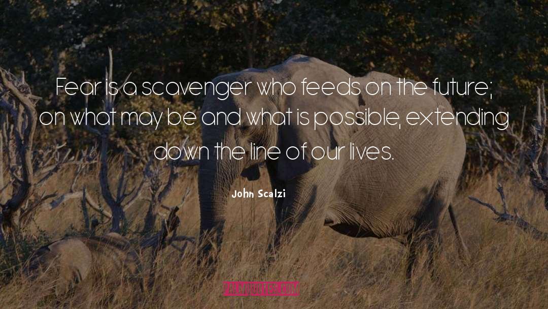 John Scalzi Quotes: Fear is a scavenger who