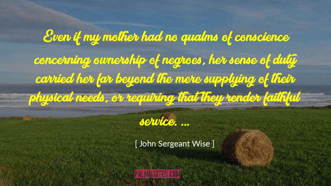 John Sergeant Wise Quotes: Even if my mother had