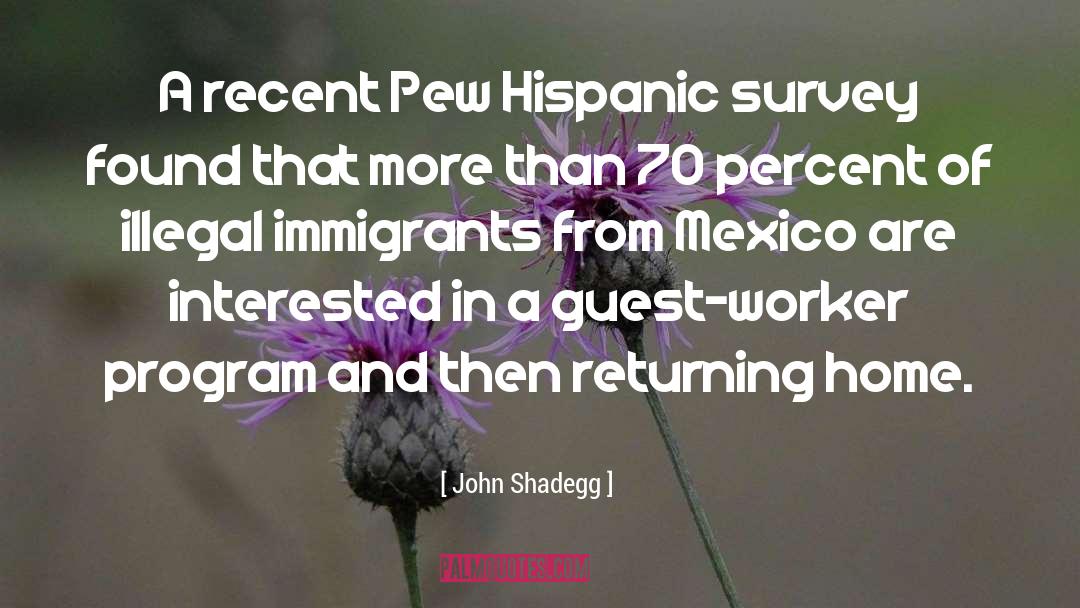 John Shadegg Quotes: A recent Pew Hispanic survey