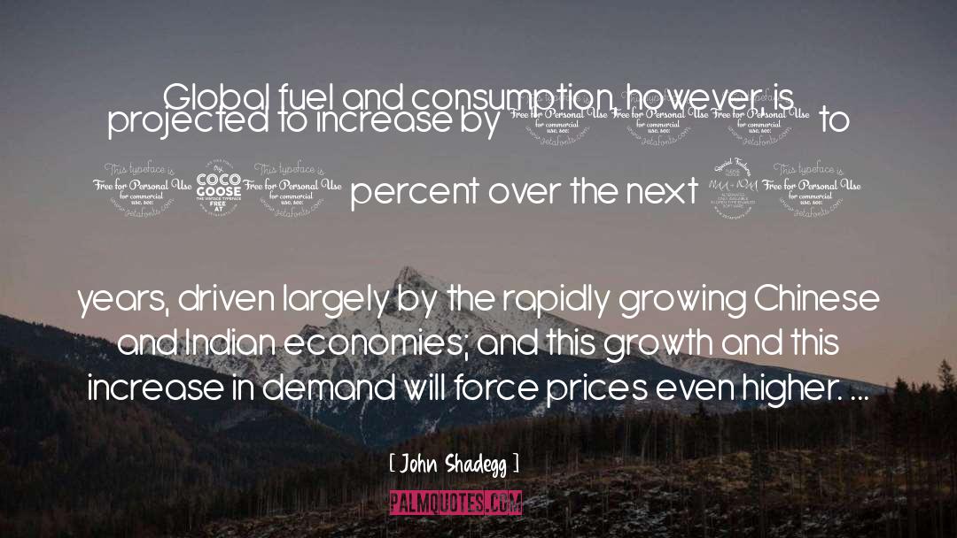 John Shadegg Quotes: Global fuel and consumption, however,