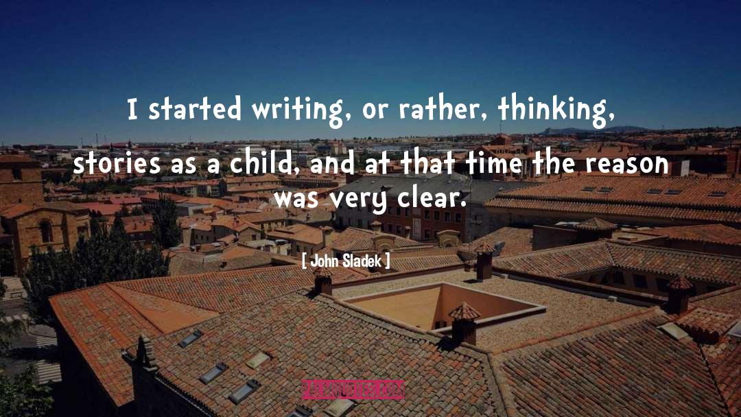 John Sladek Quotes: I started writing, or rather,