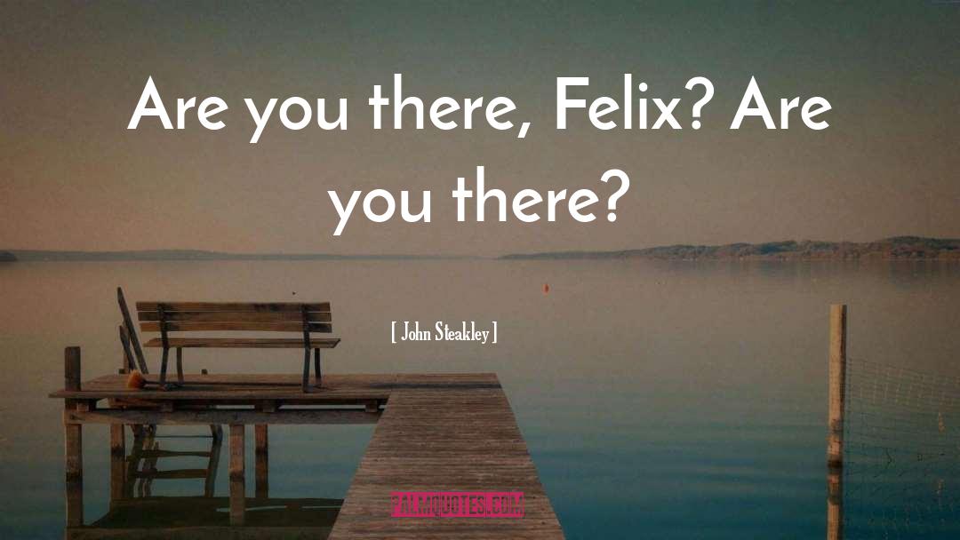 John Steakley Quotes: Are you there, Felix? Are