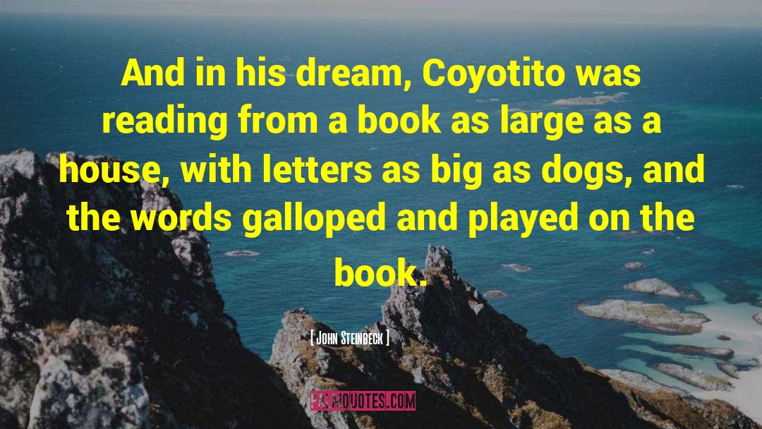 John Steinbeck Quotes: And in his dream, Coyotito