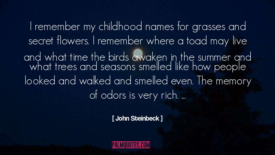 John Steinbeck Quotes: I remember my childhood names