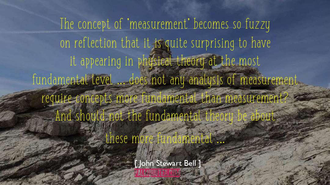 John Stewart Bell Quotes: The concept of 'measurement' becomes