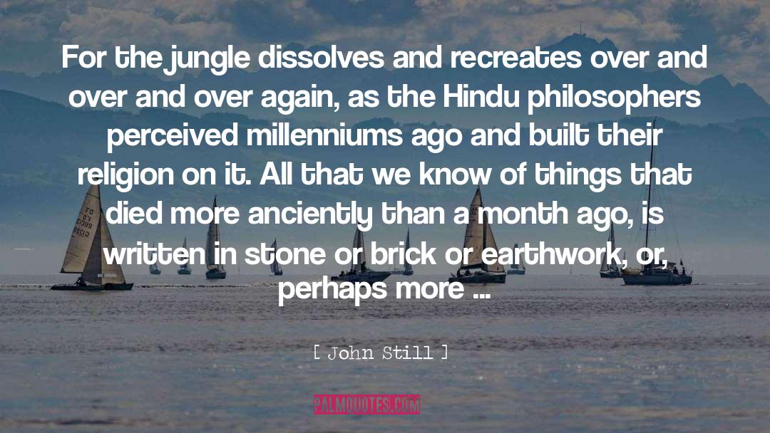 John Still Quotes: For the jungle dissolves and