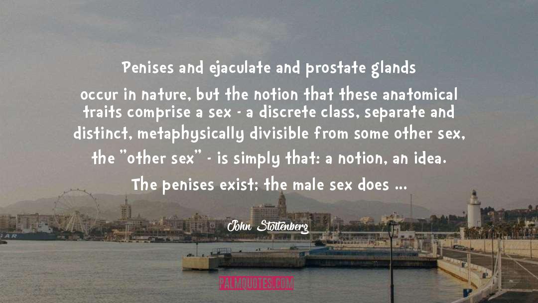 John Stoltenberg Quotes: Penises and ejaculate and prostate