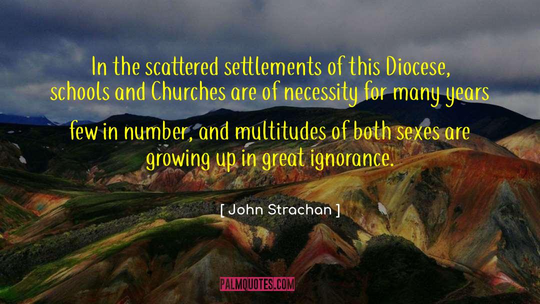 John Strachan Quotes: In the scattered settlements of