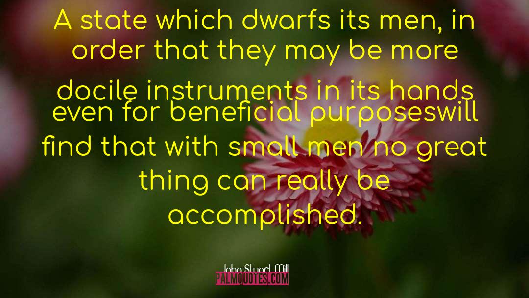 John Stuart Mill Quotes: A state which dwarfs its