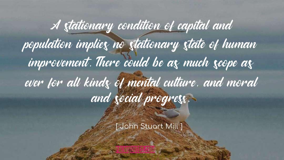 John Stuart Mill Quotes: A stationary condition of capital