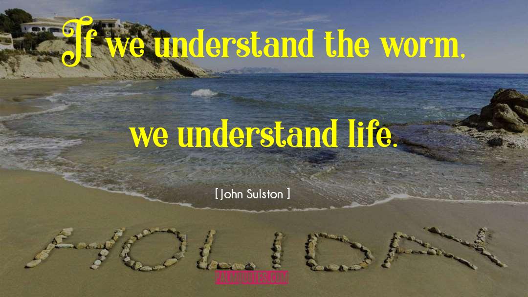 John Sulston Quotes: If we understand the worm,