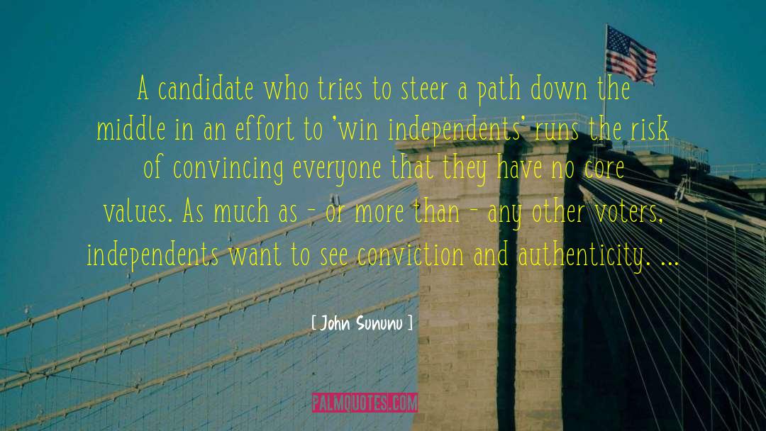 John Sununu Quotes: A candidate who tries to
