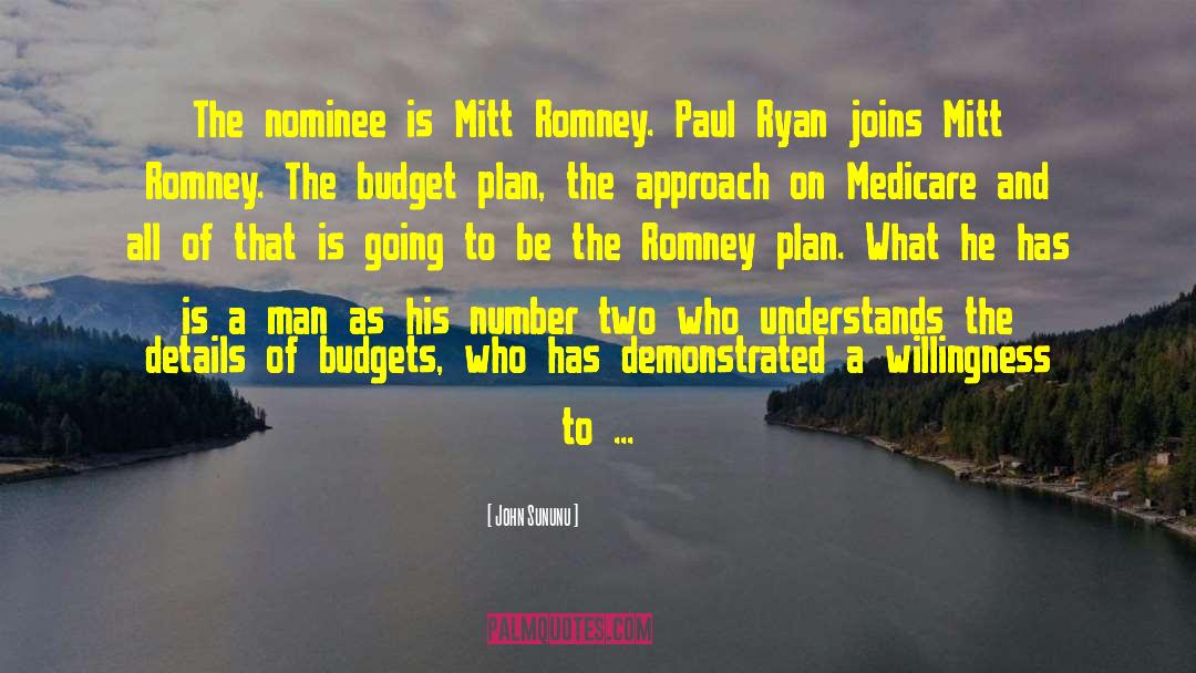 John Sununu Quotes: The nominee is Mitt Romney.