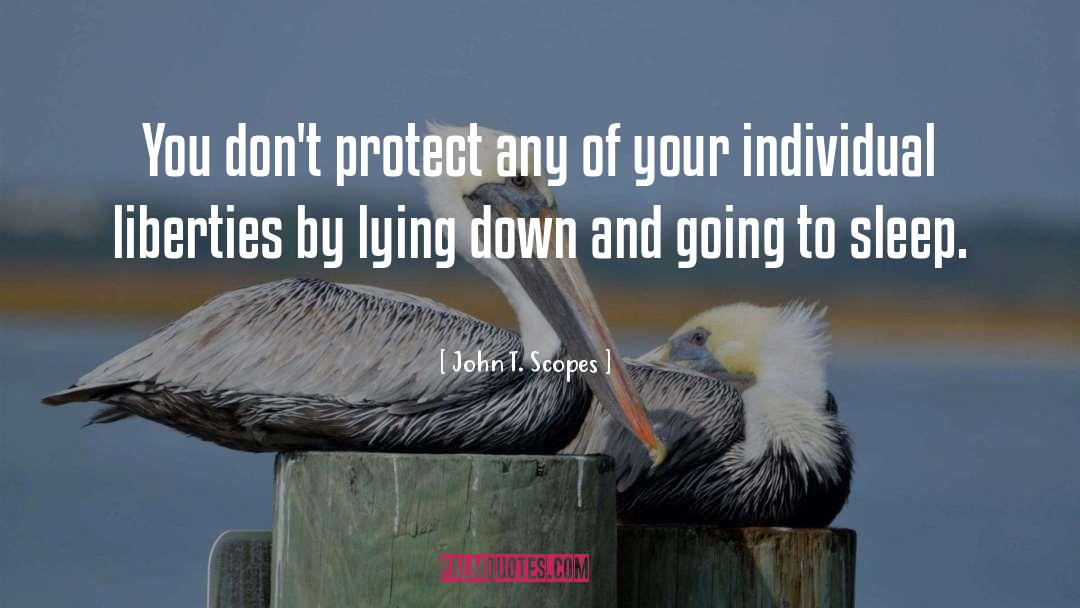 John T. Scopes Quotes: You don't protect any of