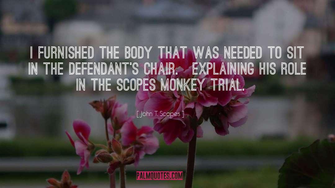 John T. Scopes Quotes: I furnished the body that