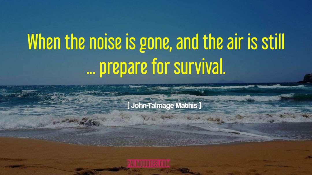 John-Talmage Mathis Quotes: When the noise is gone,