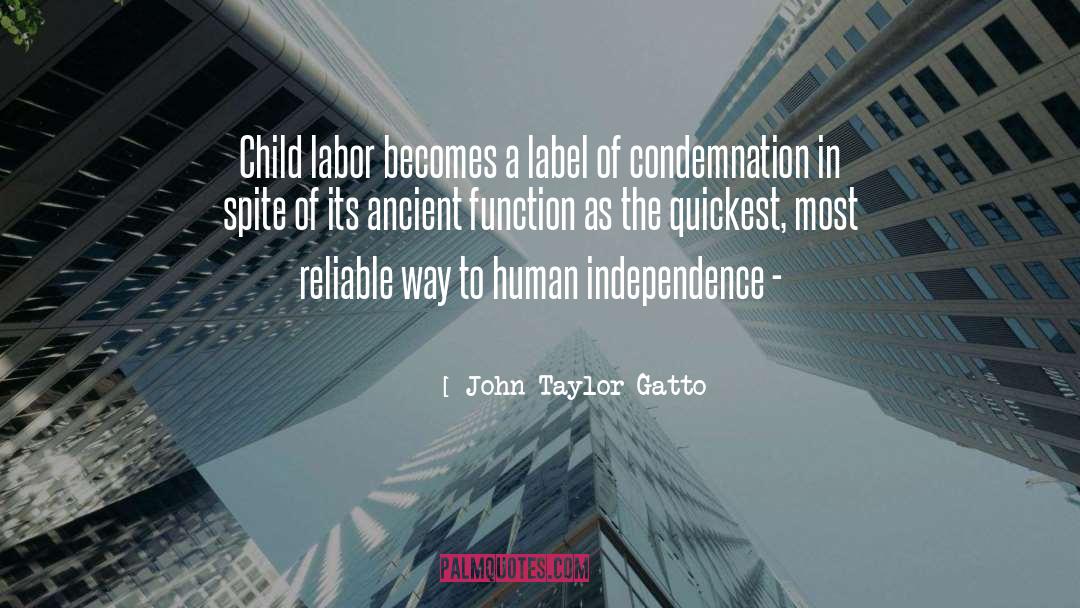 John Taylor Gatto Quotes: Child labor becomes a label