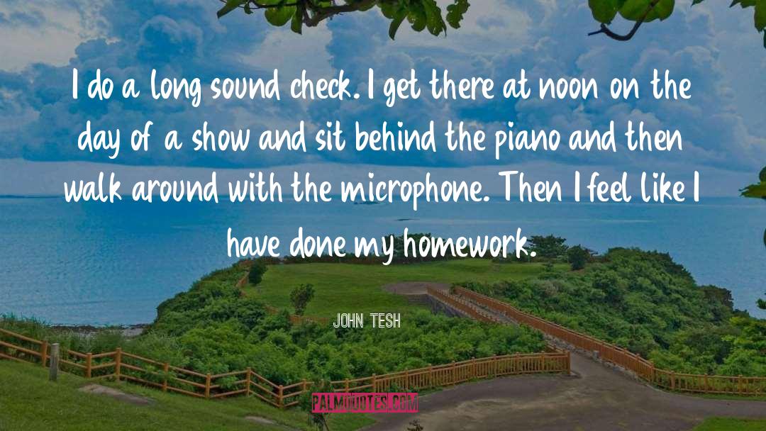 John Tesh Quotes: I do a long sound