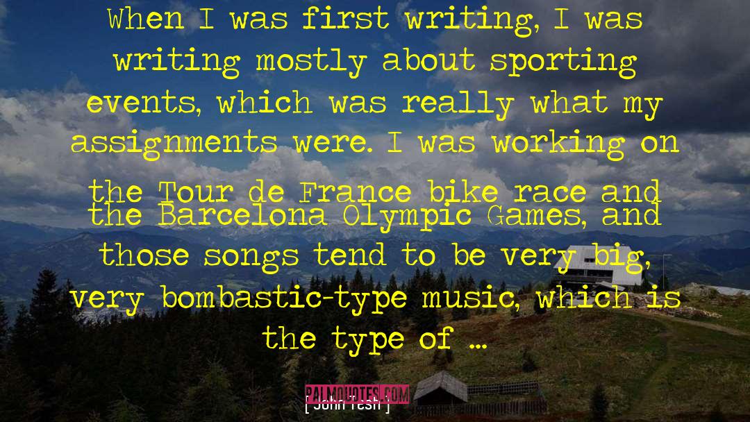 John Tesh Quotes: When I was first writing,
