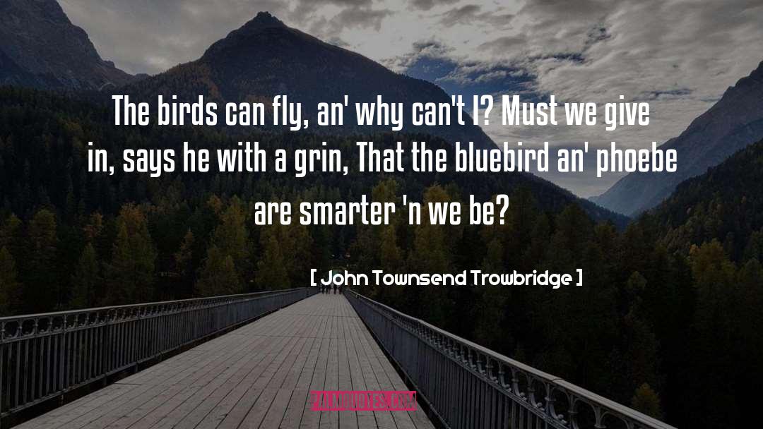 John Townsend Trowbridge Quotes: The birds can fly, an'