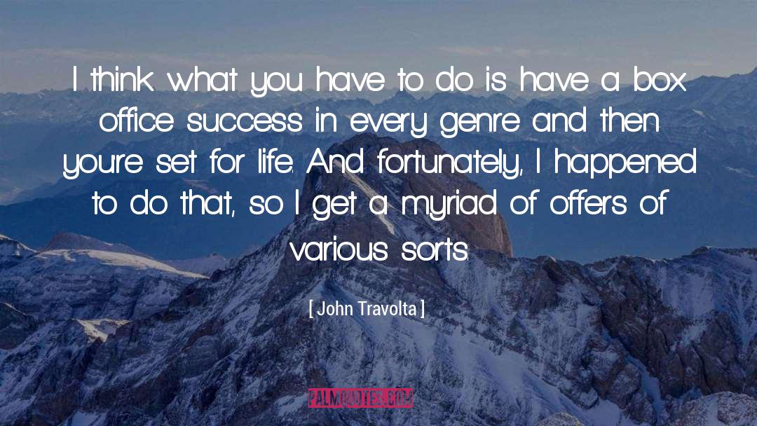 John Travolta Quotes: I think what you have