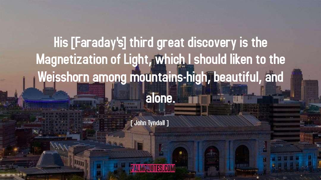 John Tyndall Quotes: His [Faraday's] third great discovery
