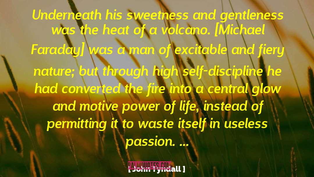 John Tyndall Quotes: Underneath his sweetness and gentleness