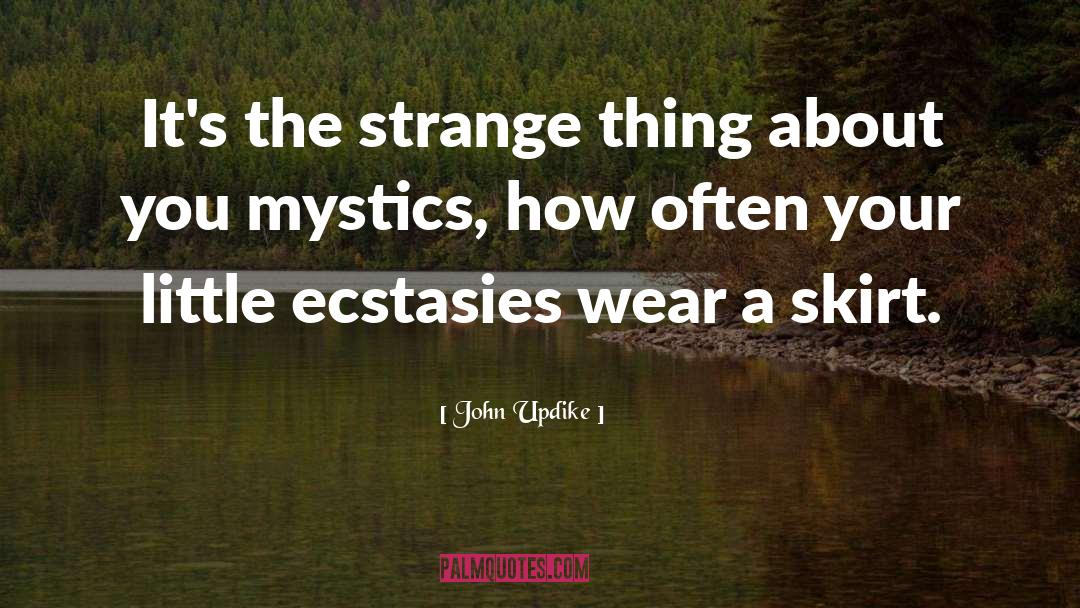 John Updike Quotes: It's the strange thing about